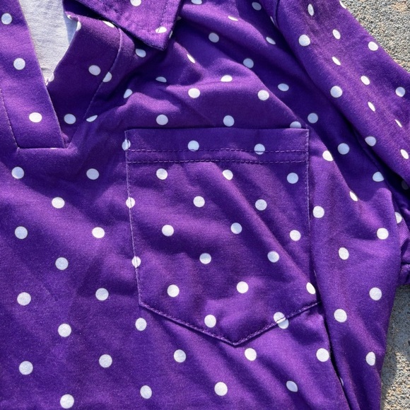 Purple Polka Dot Women's Top - Picture 3 of 5